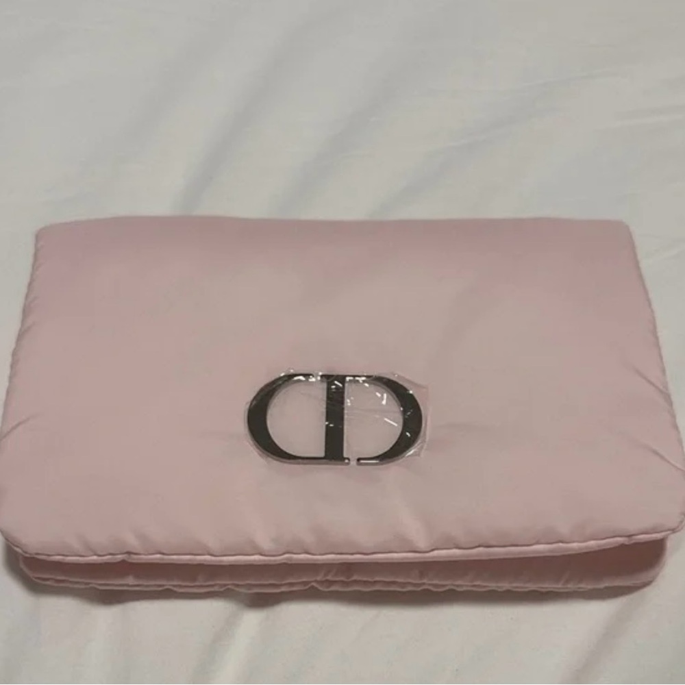 Dior pink puffer pouch